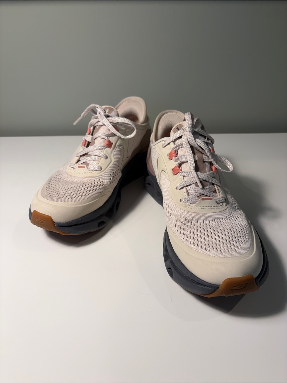 Skechers Women's Light Beige and Gray Athletic Sneakers with Gum Accents